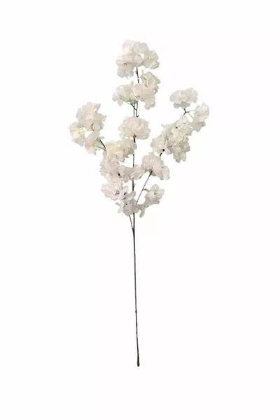 Branche de printemps à feuilles doubles de qualité A, fleur de cerisier japonaise, couleur blanche, cm