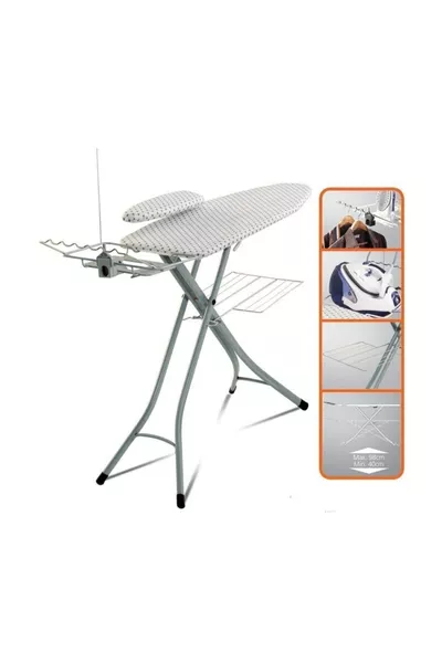 XL New Jasmine Steam Boiler Ironing Board with Arm Attachment Professional Ironing Board