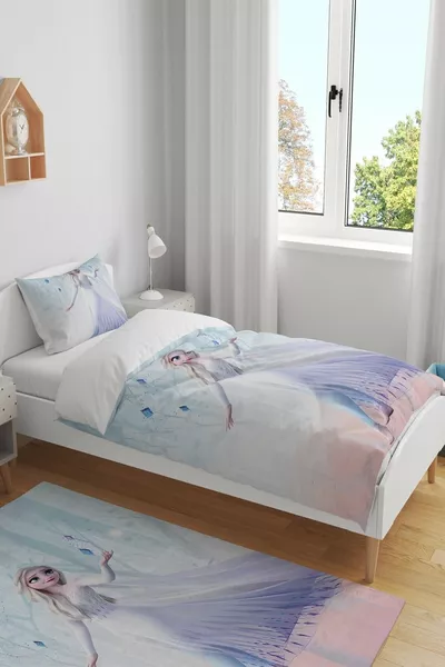 Single Bed Baby and Kid Duvet Cover Set with Tulle Dress Elsa Pattern