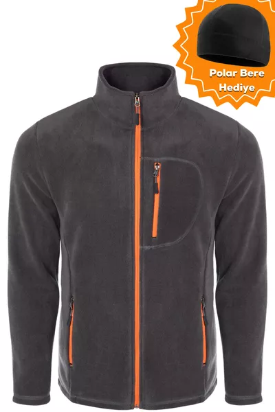 Men's Pro Windproof 5-Pocket Outdoor Full-Zip Fleece Jacket