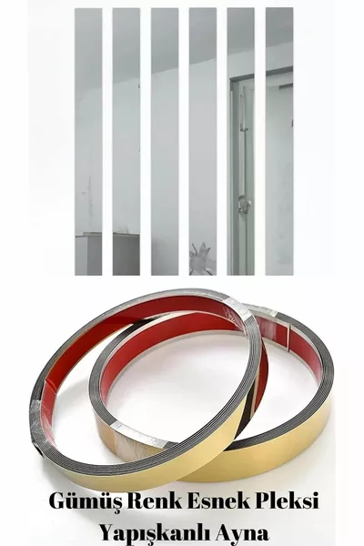 Self-Adhesive Strip Plexiglass Mirror 2.3cm*cm (1 Piece)