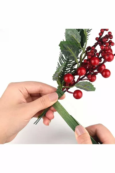 Лепяща цветна лента - Светло зелена - Метър - Лента за увиване на цветни телове, 1 брой