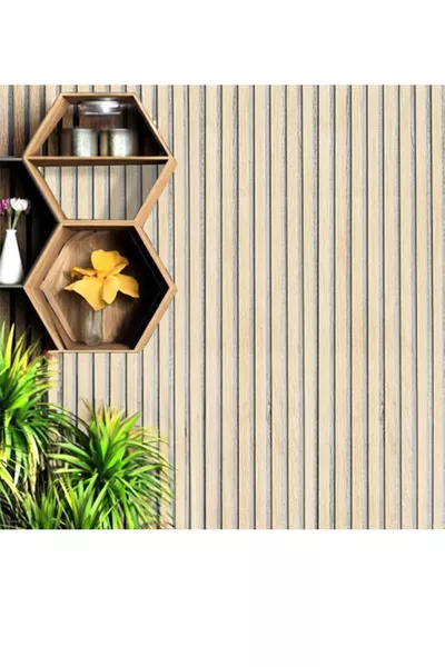 Ексклузивна тапетна ламперия от открит дъб с дървени панели, 5 м²