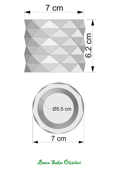 Artificial Table Flower Model in Concrete Pot