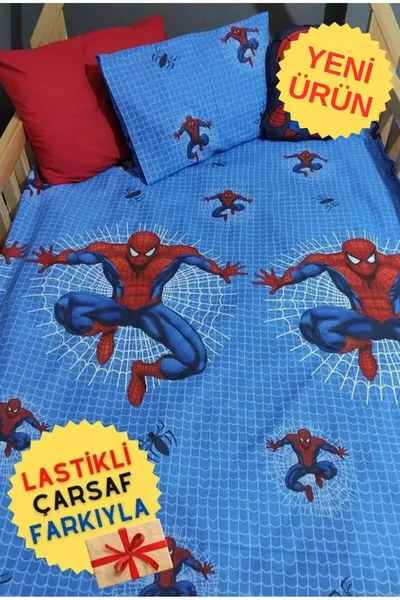 Single Bed Duvet Cover Set Spider (Fitted Sheet)