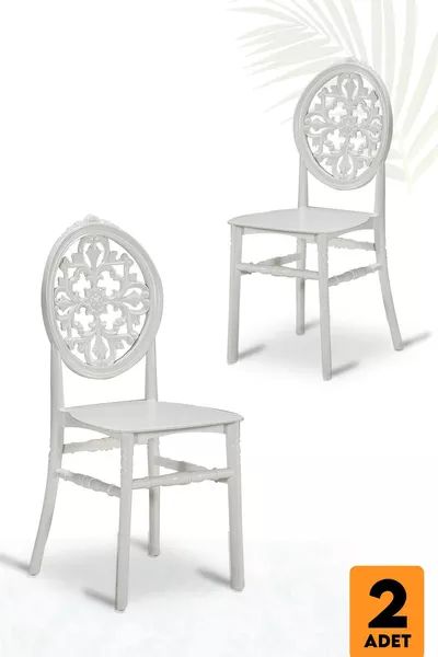 هوم فينوس 2 قطعة كرسي حديقة وشرفة ومطبخ أبيض