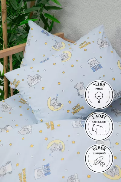 Baby % Cotton Dream Sweet Baby Bedding Set - Blue
