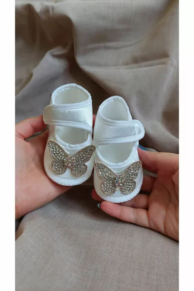Обувки за пеперуди за новородено момиченце / Подарък за бебешко парти / Празнични обувки / Изход от болницата