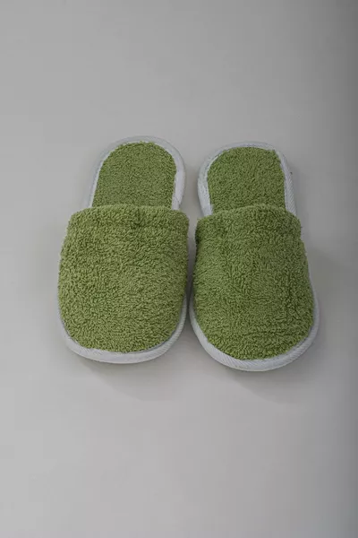 حمام القطن والنعال البيت مريحة تيري السفر النعال الصنوبر الأخضر مستشفى النعال  حجم 1PCS