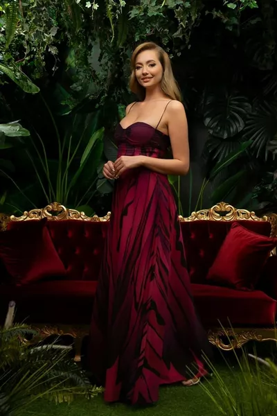 Chiffon Strap Long Evening Dress