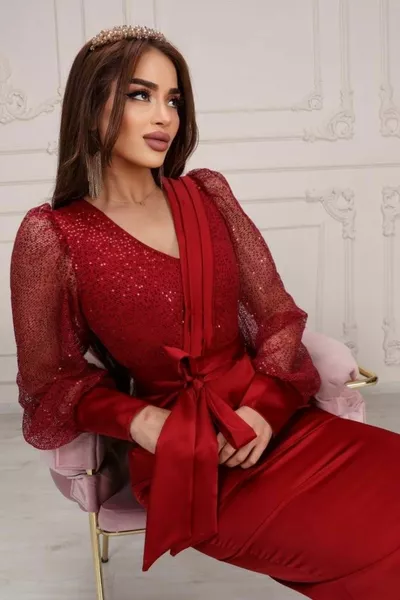 الترتر شبكة الترتر أسفل الساتان تصميم مساء اللباس