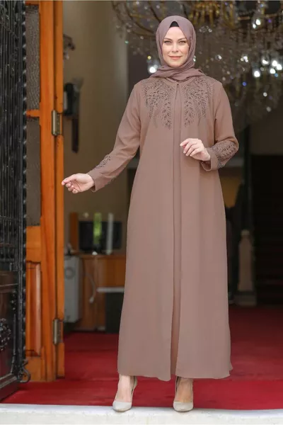 المرأة المنك مطرز مساء اللباس T 