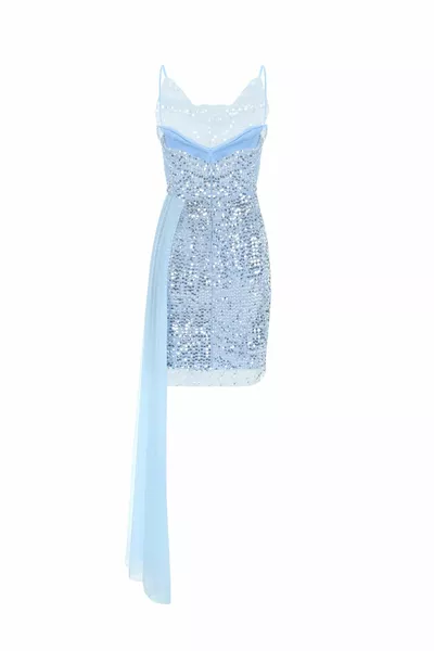 BABY BLUE SEQUIN DRESS