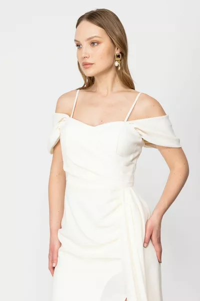 Mi Low Sleeve Midi Length Dress