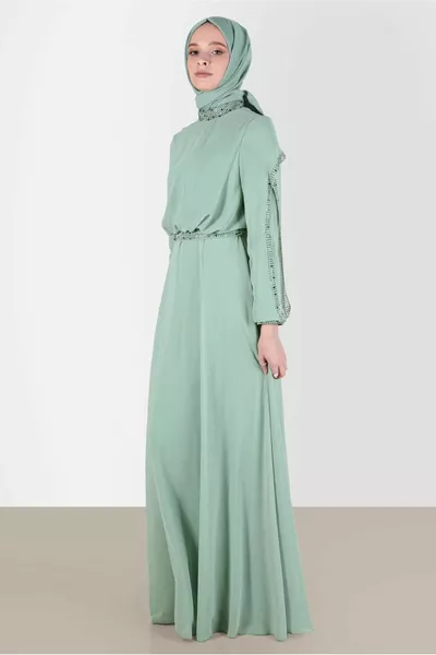 Taşli Şi?fon Abi?ye Elbi?se 