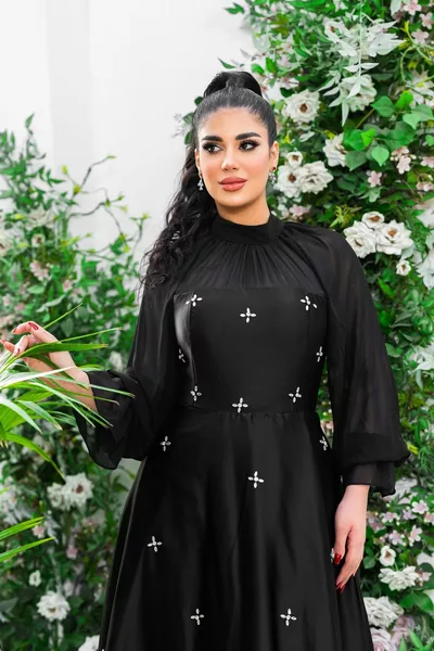 الساتان تصميم الشيفون زينت فستان طويل مع الحجر اكسسوارات مساء اللباس