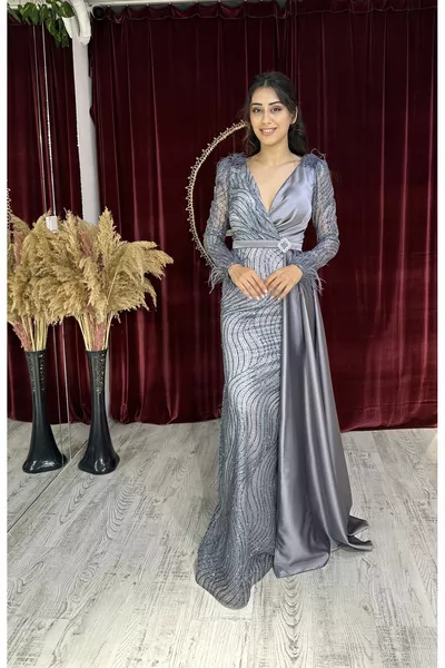 ДАМСКИ ВЕЧЕРНИ РОКЛИ С ДЪЛЪГ РЪКАВ