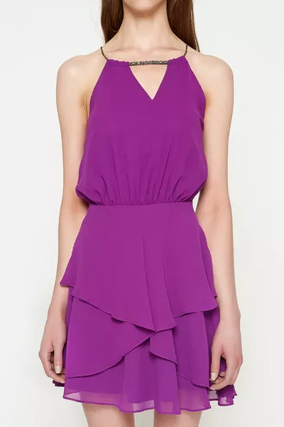 Дамска лилава рокля FW