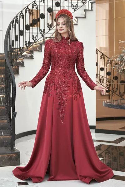 Abiti da sera hijab trasparenti