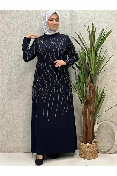 Robe de soirée en crêpe de pierre de luxe