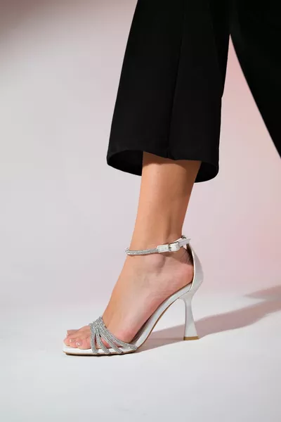 MONICA перламутровая кожа камень женские туфли на тонком каблуке вечернее платье