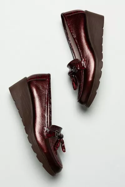 المرأة جلد طبيعي مبطن كعب عارضة أنيقة أحذية أمي Ell.