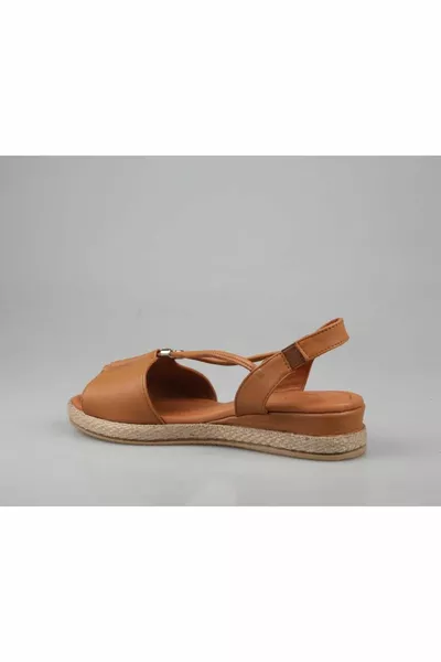  Дамски сандали от естествена кожа Тан