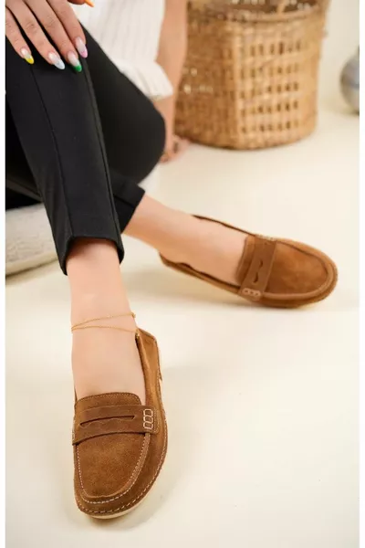 Feles Mocassino in Vera Pelle Ballerine Donna TABA