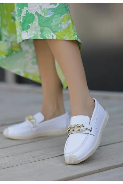 Giwa Ballerine in pelle bianca