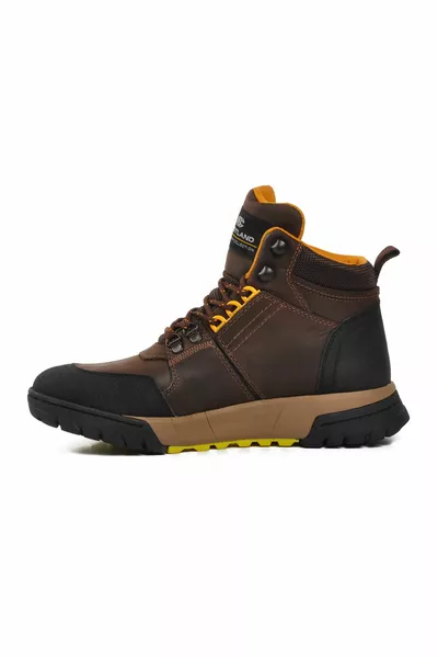  Coffee Nubuck Genuine Leather Waterproof Men's Outdoor Boots