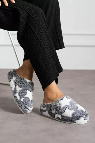 Modafrato YILDIZ أفخم المرأة منزل النعال الشتاء النعال نعل صامت