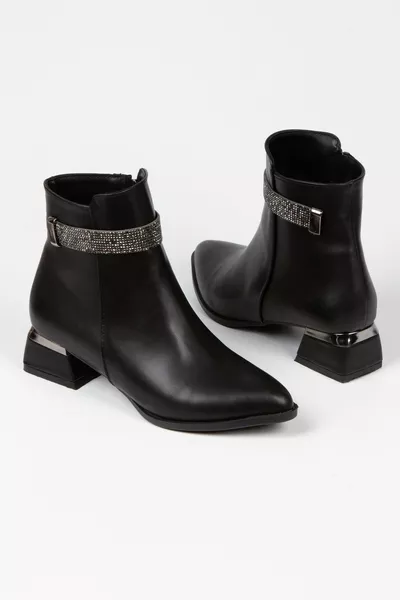 المرأة نمط كعب حجر بسحاب الأحذية