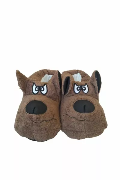 Panduf unisexe beige avec chien animal