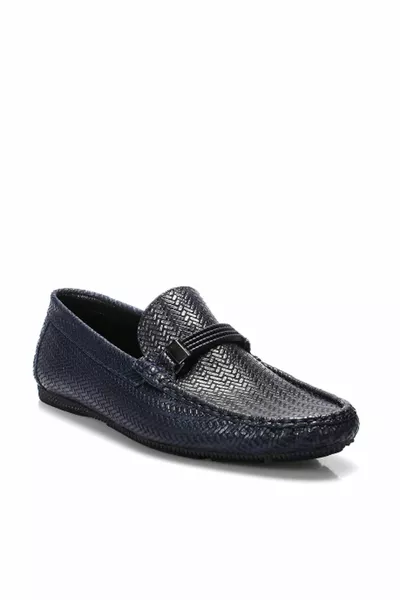 Marineblaue Herren Loafer Schuhe 