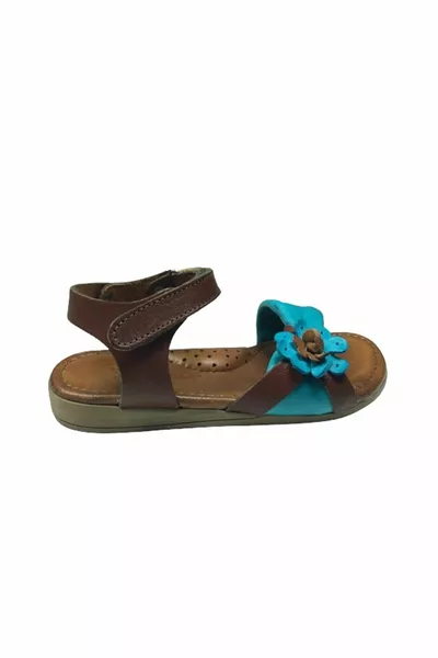 Trend Bruin Turquoise Meisjes Sandalen Schoenen % Echt Leer