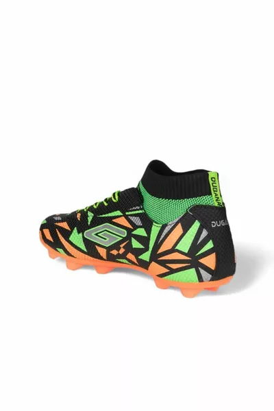 Dugana Cheville Chaussettes Turf Field Chaussures de football avec chaussures de football Gear  Noir Vert Orange