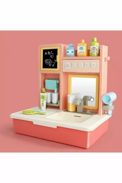 Educational and fun sink and bathroom playset