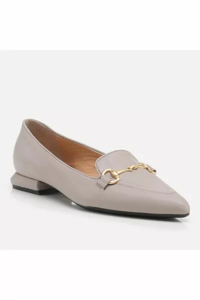 Genuine Leather Mink Women's Thick Heel