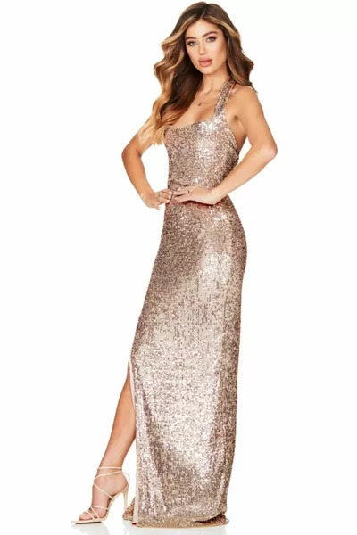 Hilaltrend زارا Pulpayet فستان سهرة مطرزة