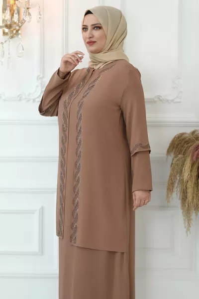 كريستال ستون مساء اللباس المنك