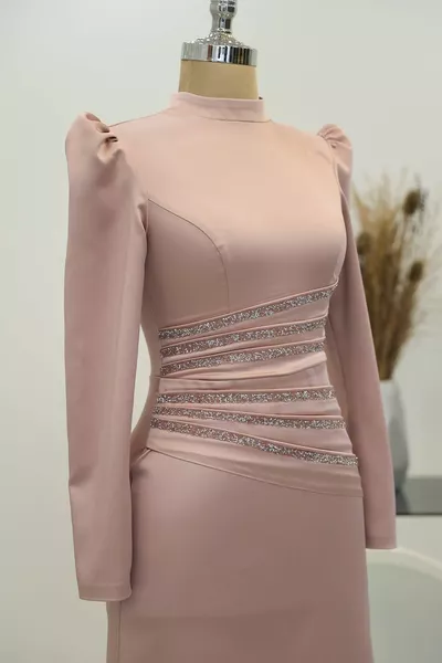 Hira Hijab Avondjurk Poeder