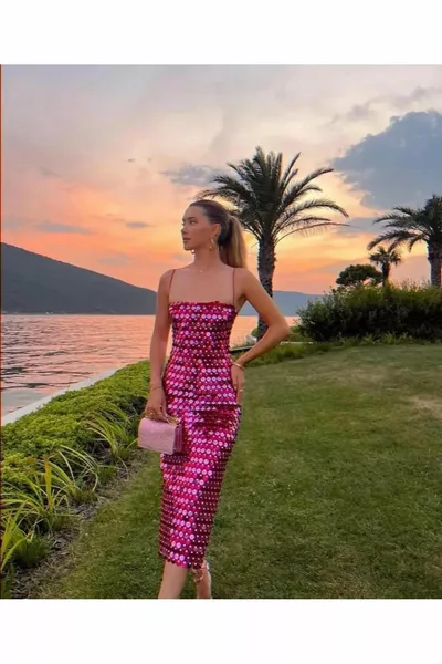 Pink Sequin Dress