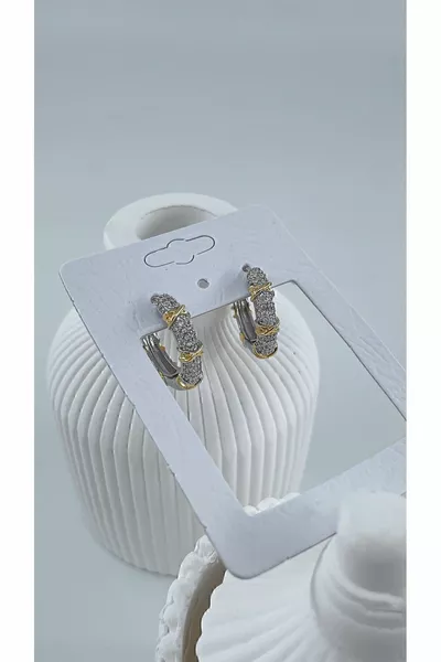 Orecchini a cerchio da donna Tiffany Xoxo modello in acciaio con zircone