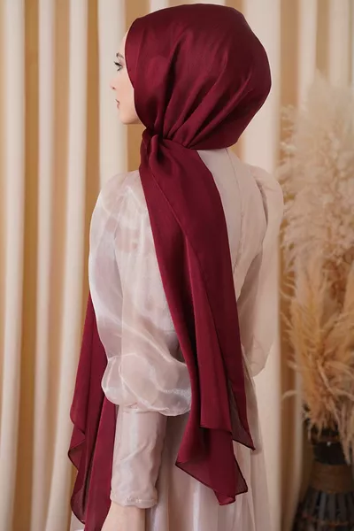 المرأة بوردو جانجان الشيفون مساء اللباس شال