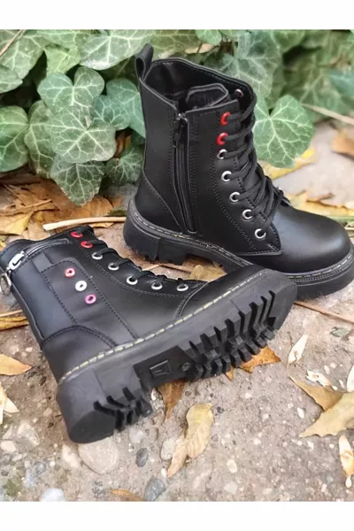 سلسلة ملونة للأطفال السوداء أحذية مفصلة 