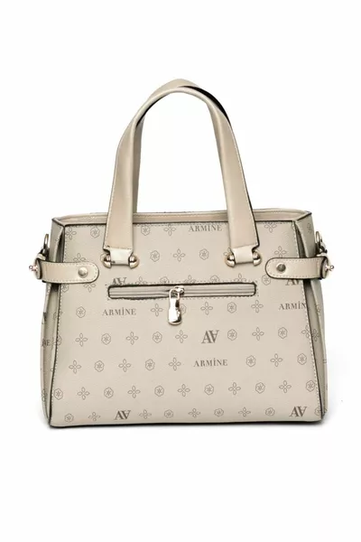 حقيبة كتف نسائية مطبوعة بالكريم 