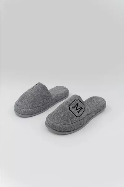 M حرف منشفة حمام سبا هوم فندق الأمومة النعال نعال نعل سميكة