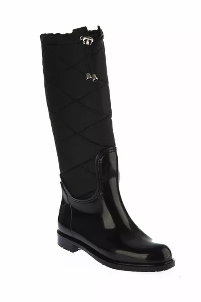  أحذية المطر النسائية السوداء