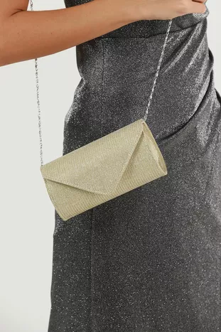 Altın Çizgili Çupra Abiye Çanta