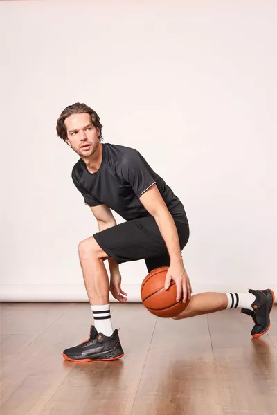  Black - Orange Herren Basketball Sneakers